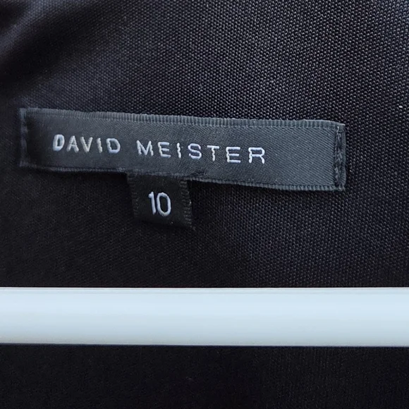 David Meister Asymmetric sheath dress size 10 black - Picture 3 of 3